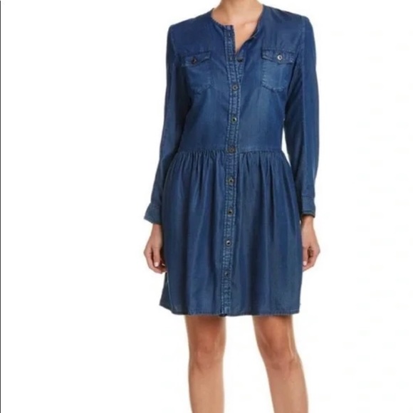 The Kooples Dresses & Skirts - The Kooples Blue Chambray Denim Dress L